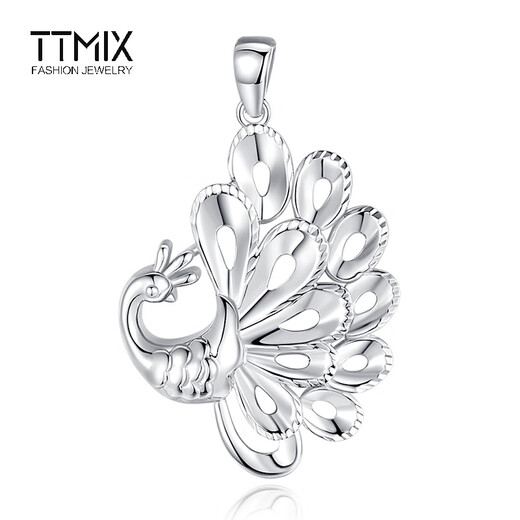 TTMIX women's pt950 platinum pendant peacock open screen pendant temperament platinum necklace 6.9-7.1g