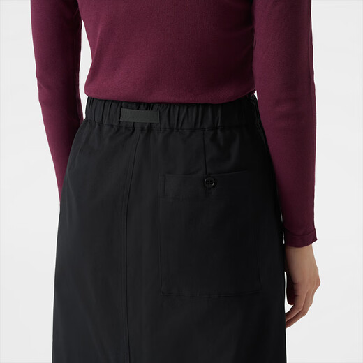 MUJI women's mercerized twill narrow skirt long skirt women's autumn skirt BEY02C4A black L (165/70A)