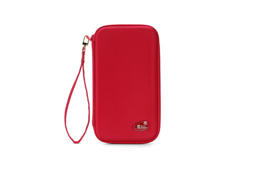 出差旅行护照包大容量硬壳抗压保护防挤压充电宝手机包证件收纳包 红色