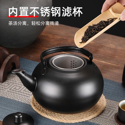304 stainless steel wine warming kettle, rice wine, hot wine kettle, household scalding wine, shochu, old-fashioned cooking wine and wine warming artifact 1 point 2L304 black wine warming kettle