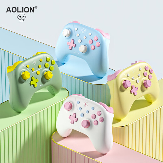 Aolion Australian Lion Rococo Dual Shadow Wonderland Game Controller Switch2 Controller Pro Wireless Bluetooth NS2 Noisy Cute Kitchen PC Computer Version Steam Android IOS Mobile Controller Yunluberry + Receiver
