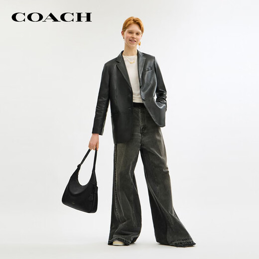 COACH brand direct supply women's ELLA shoulder crossbody bag rich black CCE47 New Year's Valentine's Day gift