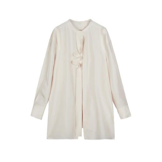 
LESS [Seiko Series] Spring and Autumn Design Shirt Women's Mulberry Silk Long Shirt Jacket 2N7210920 687/ Light Pink S