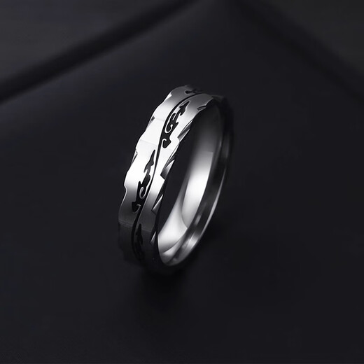 MZMZ dragon pattern platinum ring men's pt950 platinum tail ring couple accessories Valentine's Day birthday gift for boyfriend and husband when/next day delivery - light luxury dragon pattern ring (white gold)