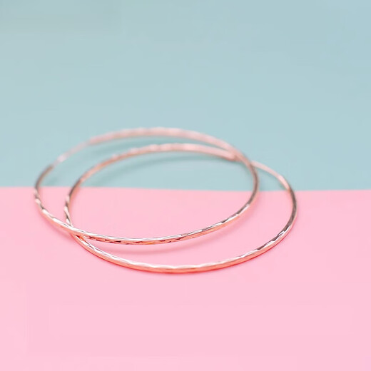 The same style as Fat Donglai, the best quality, 18k gold earrings, rose gold earrings, colorful silver large hoop earrings 2024 new style, plain hoop yellow l gold 4.0 cm silver earrings