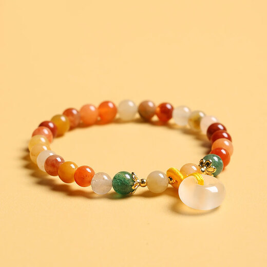 Baoxin Fanrui BOSFRU gold silk jade safety buckle bracelet for women, multi-treasure bracelets for men, student girlfriends gifts, couple jewelry for boyfriend and girlfriend, gold silk jade safety buckle bracelet