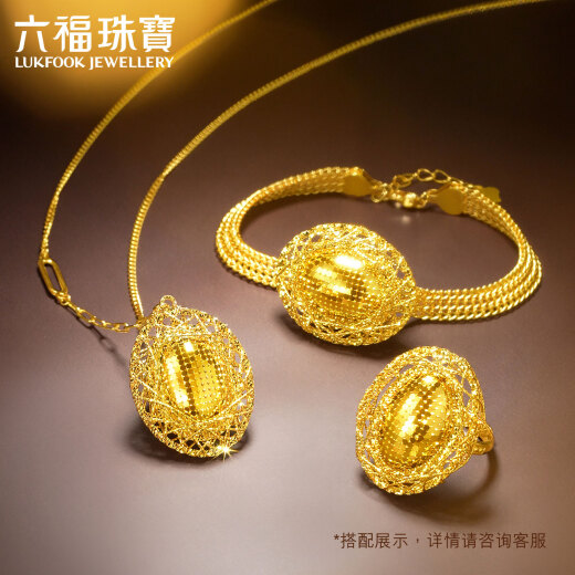 Liufu Jewelry Light and Shadow Gold Gold Gold Gold Dove Blasting 5 g de collar de oro con precio 015048NA 10.10 g (incluido el costo de mano de obra 1424 yuan)