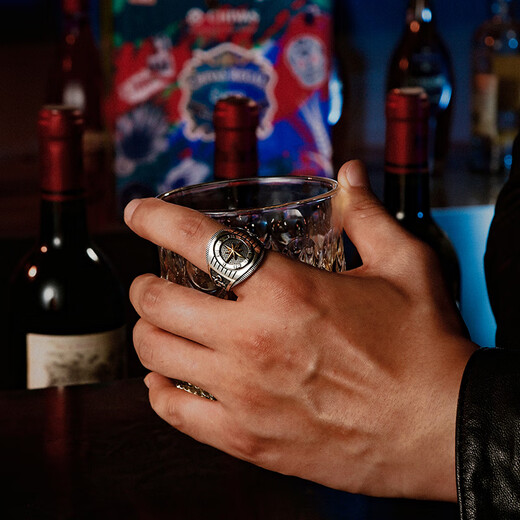 IDEAGEMER original design 925 silver compass ring for men, trendy retro ring, domineering single men's personalized retro ring, other numbers can be ordered for customization - 20 days for pre-sale