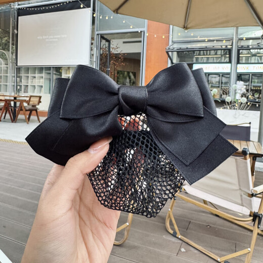 Maimeide Hairdresser Women's Professional Hair Net Net Pocket Bank Hotel Stewardess Hospital Nurse Hair Accessory Bun Hair Bow Hair Clip Accessories Black Professional Hair Net