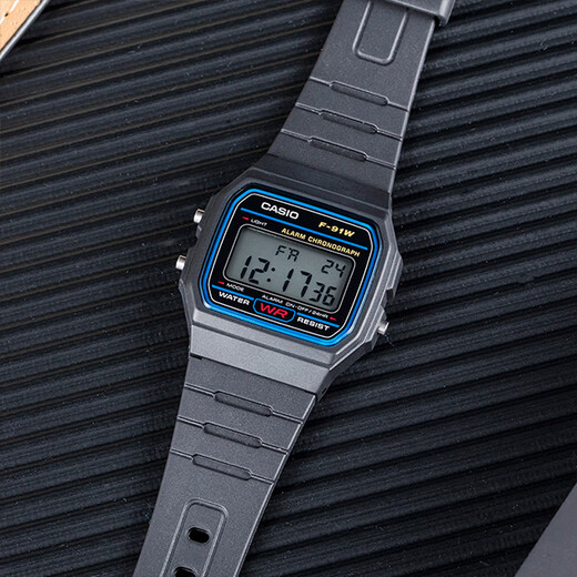 Casio Casio sports waterproof retro classic small square ins student men and women fashion watch watch Christmas gift F-91W-1