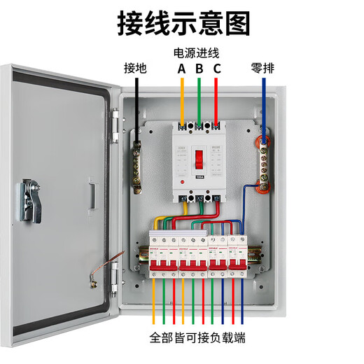 Customized outdoor waterproof stainless steel three-phase electric surface-mounted electrical box for low-voltage complete distribution box engineering finished product Configuration 1