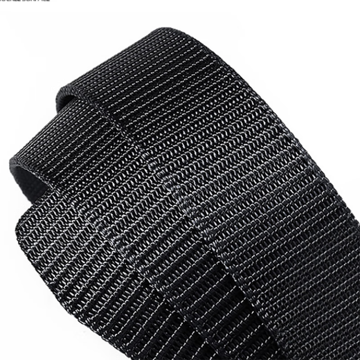 Watson Sheep Men's Belt Canvas Toothless Automatic Buckle Woven Belt Breathable Casual Outdoor Sports Student Military Training Pants Belt Black Automatic Buckle (Length 120cm Width 3.5cm) 120cm