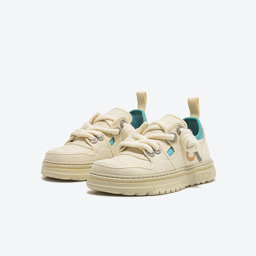Oetzi Iceman Oz, zapatos de lona fea y lindos de bajo techo para zapatos blancos pequeños de primavera y verano de la primavera y verano, el mismo estilo para el mostrador, beige T24120211 41 41