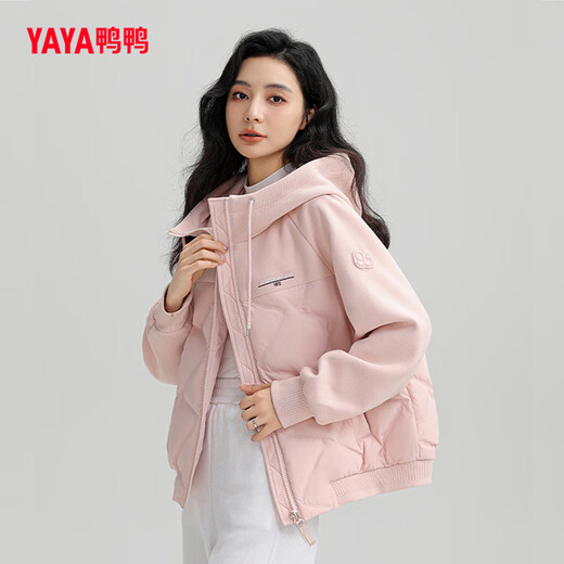YAYA lightweight hooded short women's down jacket winter simple solid color women's fashion jacket