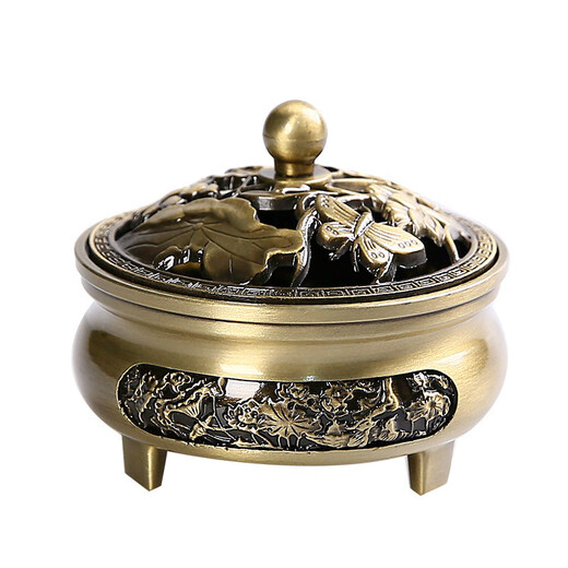 Alloy three-legged lotus incense burner household disc incense burner indoor incense burner live broadcast incense burner incense seal burner ornaments separate incense burner no Specifications
