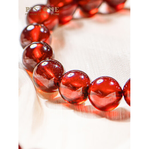 PLSTONE natural crystal Tanzania Fanta stone orange garnet hand-made bracelet gift for women and men, bead master level about 8mm Fanta garnet