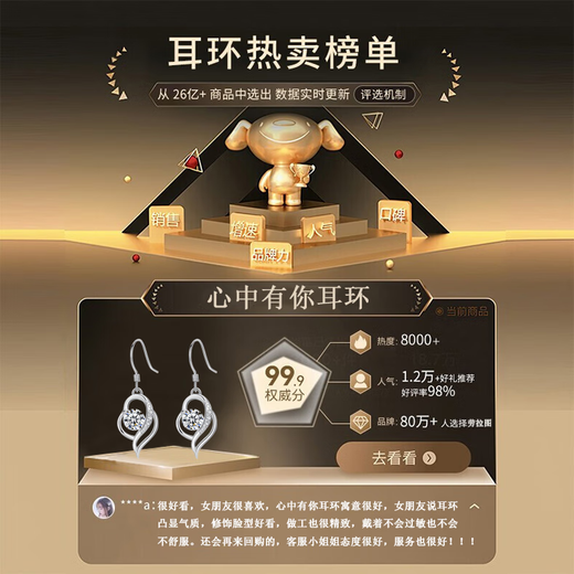 Laura Tu's light luxury brand has you in my heart earrings, platinum earrings and earrings for birthday, Valentine's Day and Valentine's Day for my girlfriend and wife. Light luxury style - I have you in my heart. Exquisite gift box