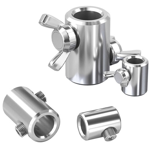 Fengji column railing guardrail 304 stainless steel wire rope sheath fixed tightening buckle wire rope joint clip set lock monofilament thickened 6mm suitable for 1 6mm -2 pcs