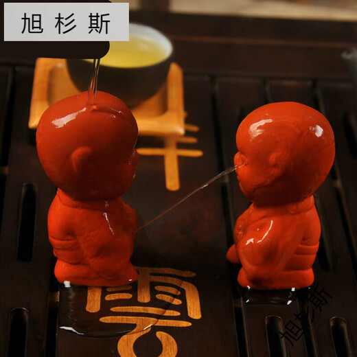 Pick-up cat urine boy purple sand tea pet hand-sprayed peeing doll child tea tray tea set accessories tea ceremony ornaments urine baby one pair of urine baby