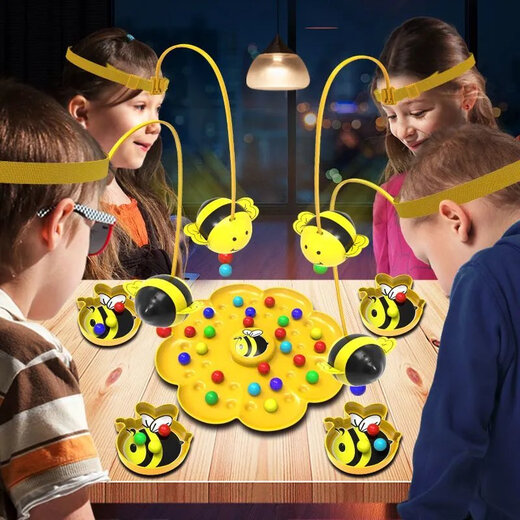 Little bees collecting nectar magnetic beads children's fishing toys 4 years old and above parent-child interactive early education for boys and girls Hard-working little bees collecting nectar Game package for two
