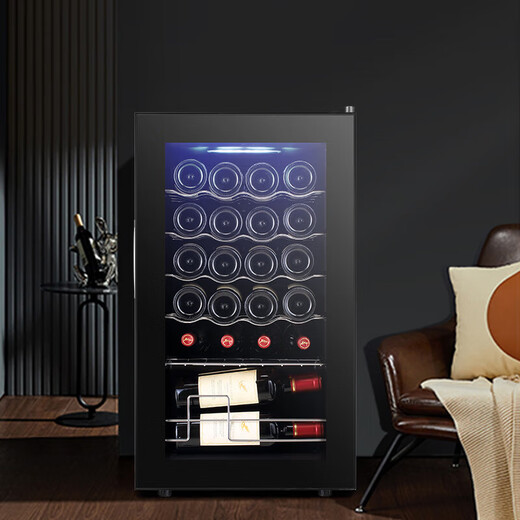 Bacchus red wine cabinet (24 bottles) constant temperature household compressor living room small wine cellar mini wine YC-70 direct cooling stainless steel shelf