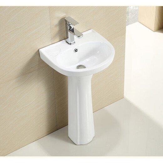 JOMOO JOMOO bathroom pedestal basin bathroom ceramic wash basin hand wash basin balcony household integrated pedestal basin A type pedestal basin + faucet + drain accessories