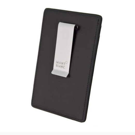 Montblanc (MONTBLANC) luxury men's bag black leather short card holder black