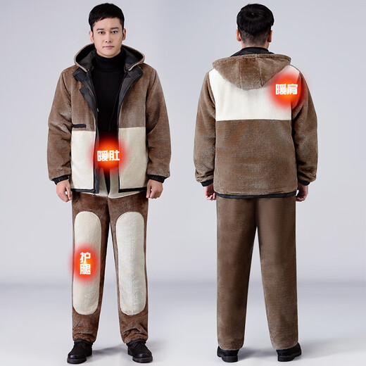 Liyang Leather Jacket and Leather Pants Suit Men's Velvet Thickened Windproof Warm Jacket Motorcycle and Motorcycle Driving Takeaway Work Clothes Latest Camouflage Shoulder and Belly Protector Jacket (Single Leather Jacket) 4XL (160Jin Jin is equal to 0.5kg -170Jin Jin is equal to 0.5kg)