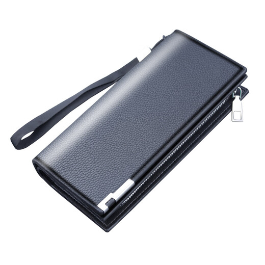 SMVP Herren Brieftasche Langes ultradünne Jugend Multi-Card Casual Wallet-Kartenbeutel Japanische und koreanische trendige Student Personalisierte Retro-Brieftasche Herren Brieftasche [Schwarz]