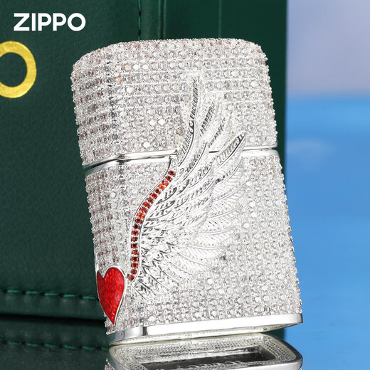 Zippo Zippo Leichter mit Diamanten des Gottes der Liebe, um Ihrem Freund High-End-Geschenk in limitierter Ausgabe zu den Flügeln der Liebe zu den Flügeln der Liebe zum einzigen Maschin