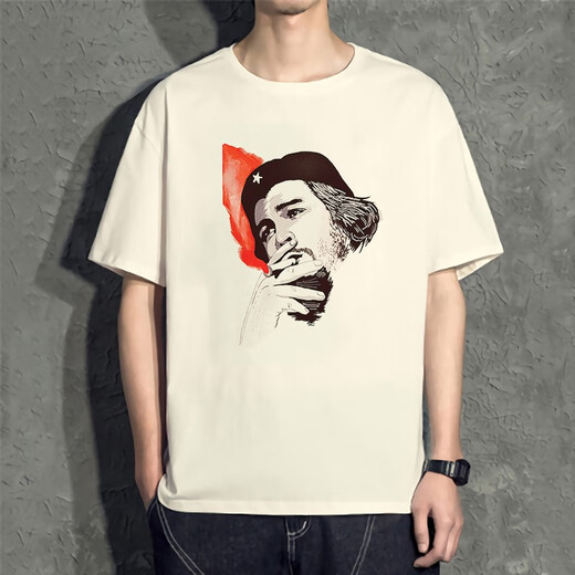 云蔷切格瓦拉t恤 主义周边短袖衣服夏季t桖班服男 白色 D4882 切格瓦拉 XL150-170斤