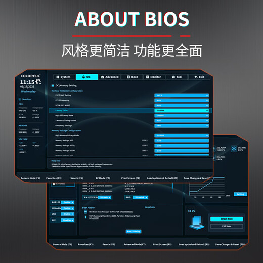 Colorful BATTLE-AX B850M-PLUS S WIFI7 V14 Super Black Blade motherboard supports CPU 7800X3D/9800X3D/9700X (AMD B850/ AM5)