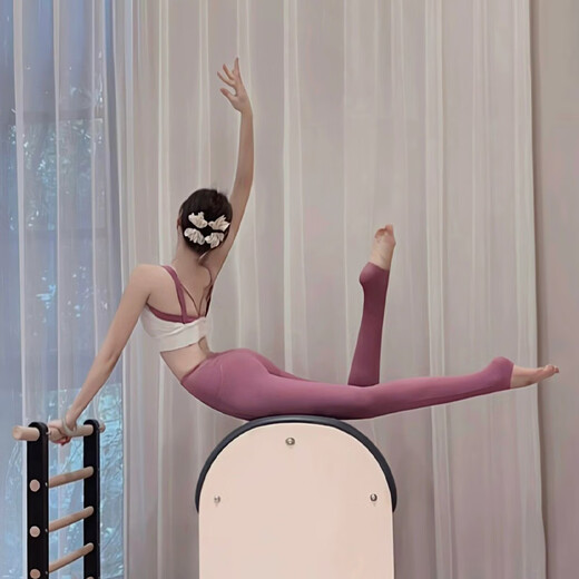 Weedon's beautiful yoga clothing suit for women 2024 new fitness clothes sports vest Pilates training top suit Wild Rose Bra + Wild Rose Pants S (80-98Jin Jin equals 0.5 kg)