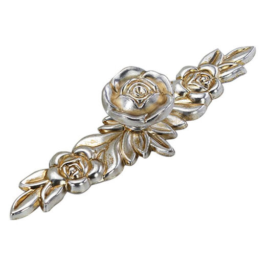 Mekeje European Style Rose Handle Ivory White Dather Cabinet Porte de porte American French Clothes Table Casse