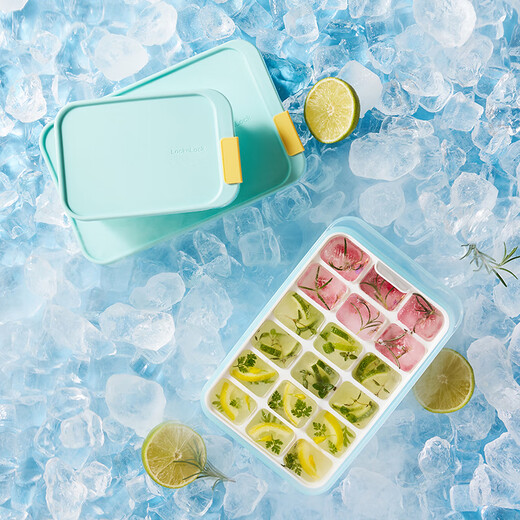 LOCK&LOCK refrigerator storage box plastic crisper portable fruit multi-size lunch box lunch box mint blue 750ml