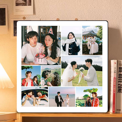 Yusenyi photo frame, set up photos, print wedding photos, develop photos, family portraits made into crystal ornaments, sweet home style 3, 4040 Yimei right angle beloved wall hanging