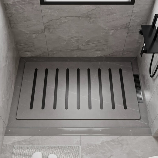 Fantasy Island sunken bathroom slate shower board bathroom foot non-slip stone floor tiles bathroom shower room floor pedal custom shower board 2-piece set no stone base square number 1.2
