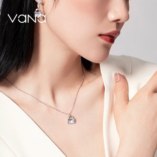 Vana lucky bag silver necklace female pendant clavicle chain graduates day gift for girlfriend and wife necklace rose gold