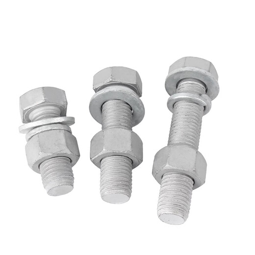 Creaby hot-dip galvanized external hexagonal bolts and nuts set 8.8 grade hot-dip galvanized screws and nuts combination fasteners M18x70 2 sets