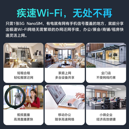 Mentech C8-601 enrutador inalámbrico móvil Gigabit 5G tráfico de alta velocidad en toda la casa cobertura a través de la pared rey mejora de la señal tráfico gratuito de 100G/7 días