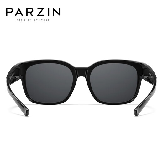 帕森（PARZIN）偏光太阳镜男女 范丞丞同款轻盈便携防晒近视套镜开车墨镜PZ12127 液态银