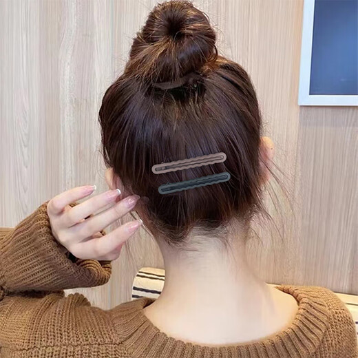 Jiao Xuefei high-end milk cafe side bangs clip 6 pack hair clip one-word clip bb clip hair clip back of the head broken hair duckbill clip