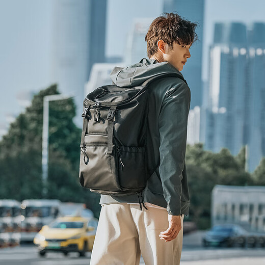 Modernes Passwort Herren Rucksack Casual Capacity Computer Bag Outdoor Sport Rucksack wasserdichtes Reisetasche Schoolbag SN723-Black