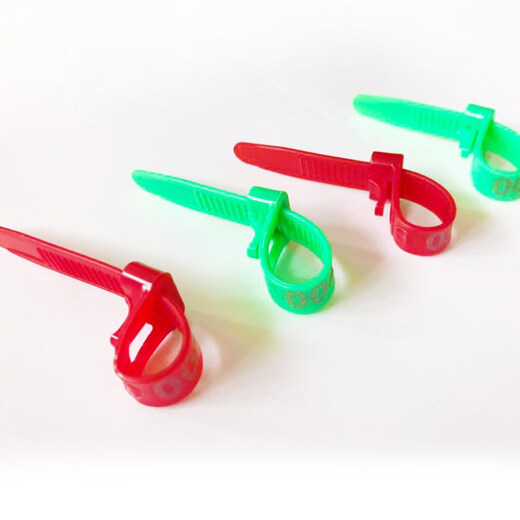 CHAOMING Tuojin mark ring chicken logo plastic chicken foot ring with various numbers duck custom-made farm button label sign orange with number (001-100) 100 pieces