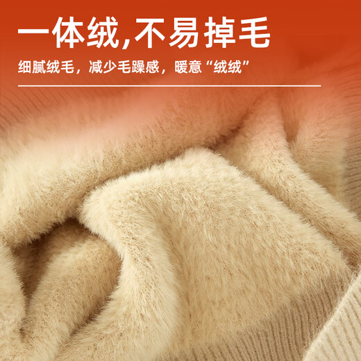 MINISO turtleneck sweater for men, thickened with velvet for winter, skin-friendly, warm and high-end, loose inner sweater, gray 2XL