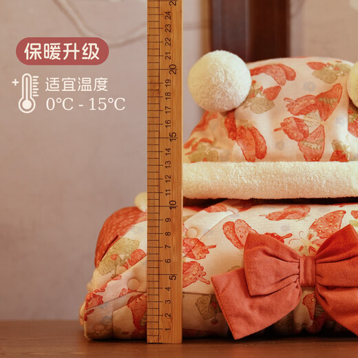 Shining Moment, baby cotton-padded jumpsuit, one-month-old baby girl's clothing jacket, 100-day thickening for going out, quilted and thickened jumpsuit, 90cm