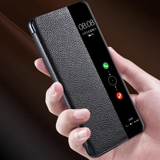 Kaimeng is suitable for Huawei Mate60pro mobile phone case mate60 smart window flip pro+ anti-fall lens large hole fully surrounded business protective case 60/PRO two options Mate60pro/Pro+ universal