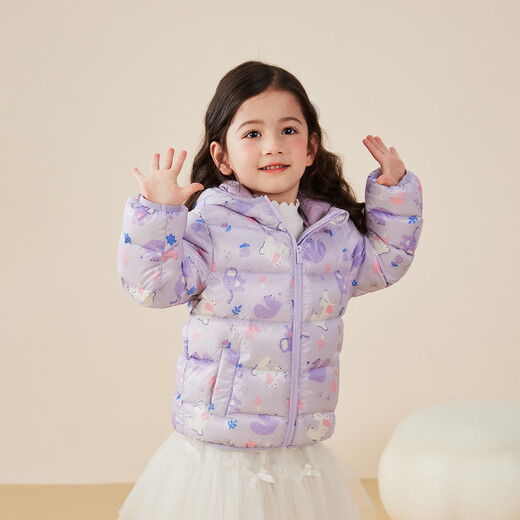 JELLYBABY antibacterial velvet far infrared children's light down jacket autumn and winter girls' warm duck down hooded autumn jacket for boys
