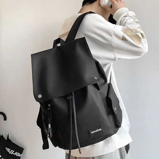 Kangaroo Backpack Men's Large Capacity Travel Backpack Water-Repellent Business Computer Bag Junior High School High School College Student Male and Female School Bag Black