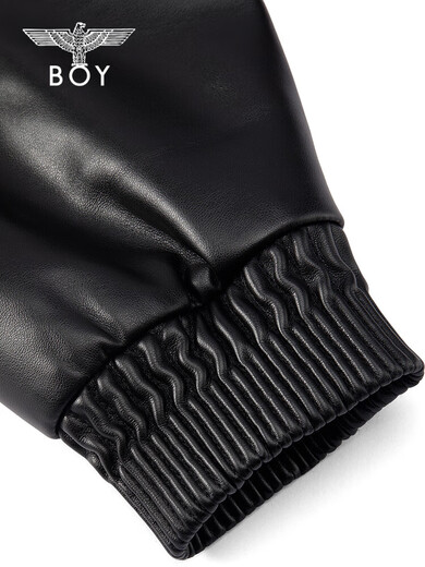 BOY LONDON 2025 Autumn New Men's Leather Jacket Stud Embroidered Retro Trendy Top Women N44004 Black XS